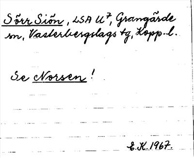 Bild på arkivkortet för arkivposten Sörr Siön, se Norsen