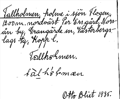 Bild på arkivkortet för arkivposten Tallholmen