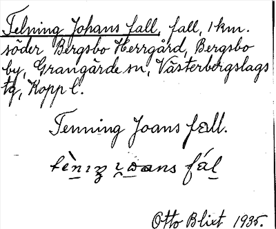 Bild på arkivkortet för arkivposten Telning Johans fall