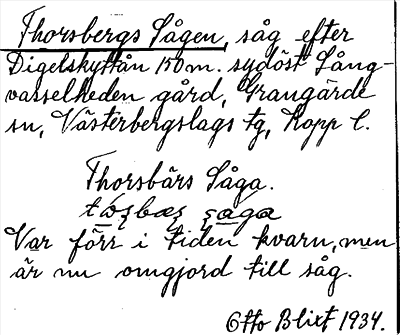 Bild på arkivkortet för arkivposten Thorsbergs Sågen