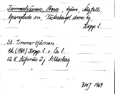 Bild på arkivkortet för arkivposten Timmertjärnen, Stora