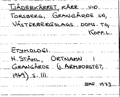 Bild på arkivkortet för arkivposten Tjäderkärret