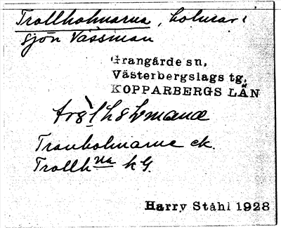 Bild på arkivkortet för arkivposten Trollholmarna