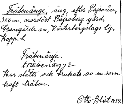 Bild på arkivkortet för arkivposten Träbenänge