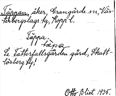 Bild på arkivkortet för arkivposten Täppan