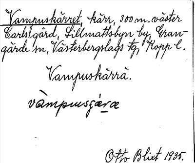 Bild på arkivkortet för arkivposten Vampuskärret