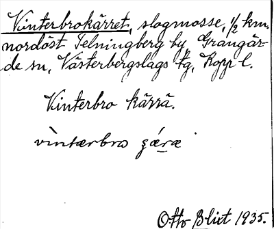 Bild på arkivkortet för arkivposten Vinterbrokärret