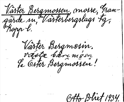 Bild på arkivkortet för arkivposten Väster Bergmossen, se Öster Bergmossen