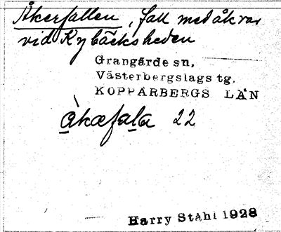 Bild på arkivkortet för arkivposten Åkerfallen