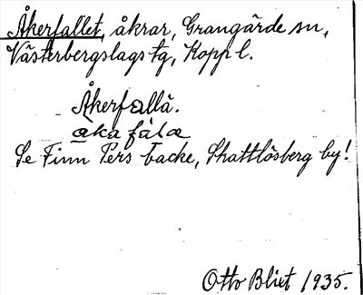 Bild på arkivkortet för arkivposten Åkerfallet