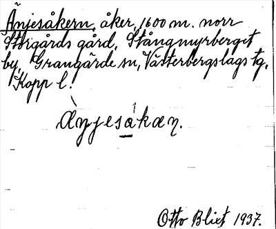 Bild på arkivkortet för arkivposten Änjesåkern