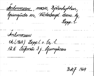 Bild på arkivkortet för arkivposten Änkmossen