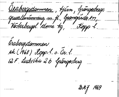 Bild på arkivkortet för arkivposten Örabergsdammen