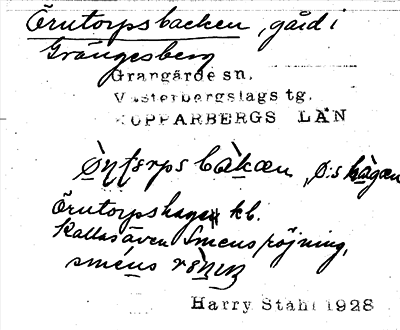 Bild på arkivkortet för arkivposten Örntorpsbacken
