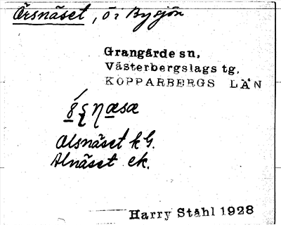 Bild på arkivkortet för arkivposten Örsnäset