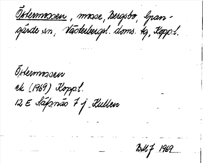 Bild på arkivkortet för arkivposten Östermossen