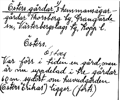 Bild på arkivkortet för arkivposten Östers gårdar