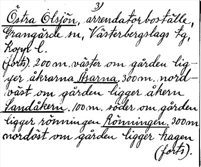 Bild på arkivkortet för arkivposten Östra Olsjön
