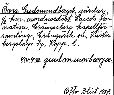 Bild på arkivkortet för arkivposten Övra Gudmundberget