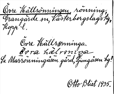 Bild på arkivkortet för arkivposten Övre Hällrönningen, se Marrönningåsen