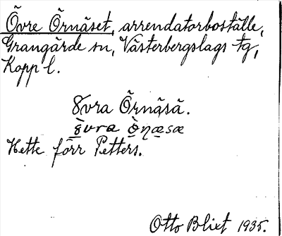 Bild på arkivkortet för arkivposten Övre Örnäset