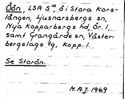 Bild på arkivkortet för arkivposten Öön, se Storön