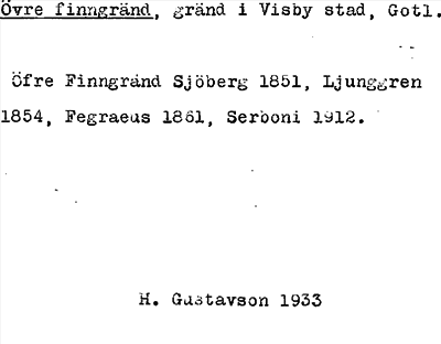 Bild på arkivkortet för arkivposten Övre finngränd