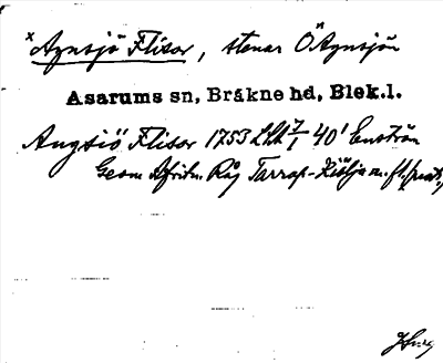 Bild på arkivkortet för arkivposten *Agnsjö Flisor