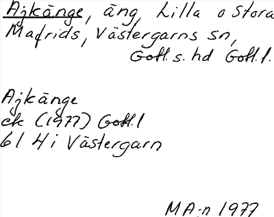 Bild på arkivkortet för arkivposten Ajkänge