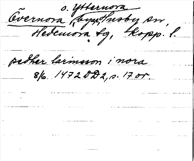 Bild på arkivkortet för arkivposten Övernora o. Ytternora