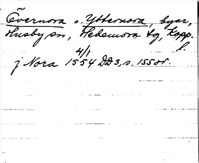 Bild på arkivkortet för arkivposten Övernora o. Ytternora