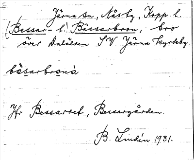 Bild på arkivkortet för arkivposten Bessarbron, Bässarbron