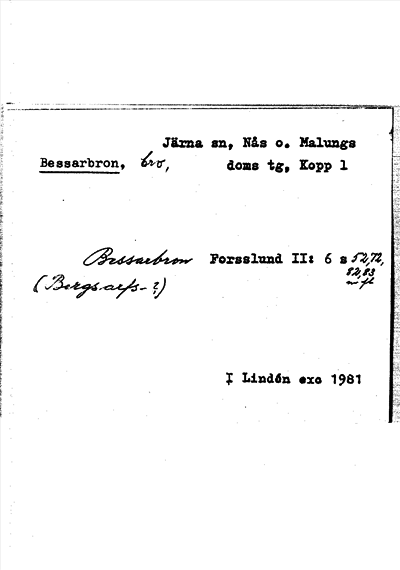 Bild på arkivkortet för arkivposten Bessarbron