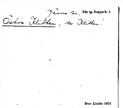 Bild på arkivkortet för arkivposten Östra Klitten, se Klitten