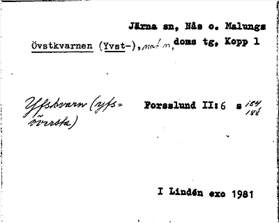 Bild på arkivkortet för arkivposten Övstkvarnen(Yvst-)