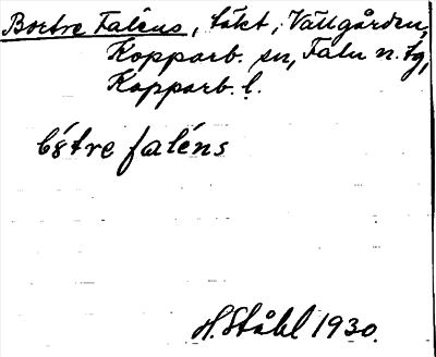 Bild på arkivkortet för arkivposten Bortre Faléns