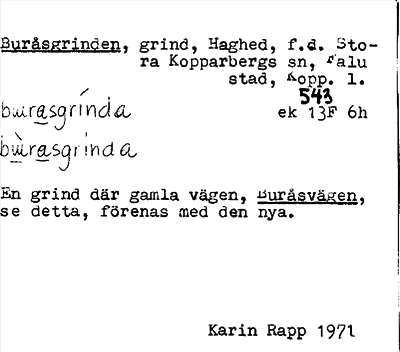 Bild på arkivkortet för arkivposten Buråsgrinden