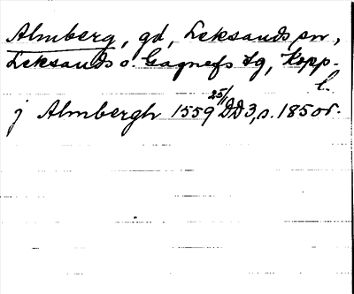 Bild på arkivkortet för arkivposten Almberg