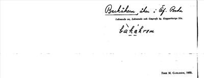 Bild på arkivkortet för arkivposten Backåkern