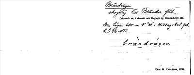 Bild på arkivkortet för arkivposten Brändvägen