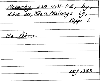 Bild på arkivkortet för arkivposten Ackerby