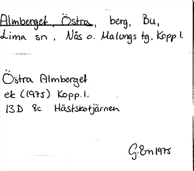 Bild på arkivkortet för arkivposten Almberget, Östra