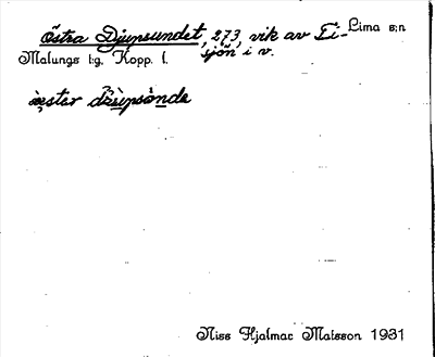 Bild på arkivkortet för arkivposten Östra Djupsundet