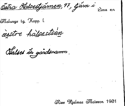 Bild på arkivkortet för arkivposten Östra Halsetjärnen