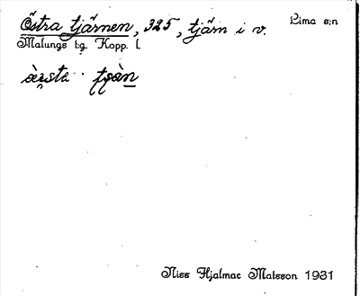Bild på arkivkortet för arkivposten Östra tjärnen