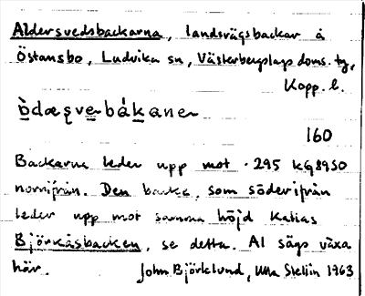 Bild på arkivkortet för arkivposten Aldersvedsbackarna