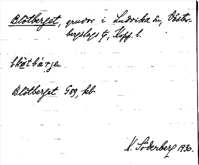 Bild på arkivkortet för arkivposten Blötberget