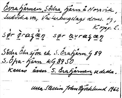 Bild på arkivkortet för arkivposten Övratjärnen, Södra