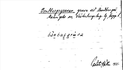 Bild på arkivkortet för arkivposten Bondbergsgruvan