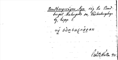 Bild på arkivkortet för arkivposten Bondbergsvägen, Nya